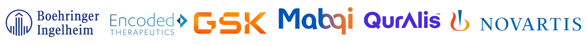 Boehringer Ingelheim, Encoded Therapeutics, GlaxoSmithKline, Maqbi, Novartis AG, QurAlis Corp